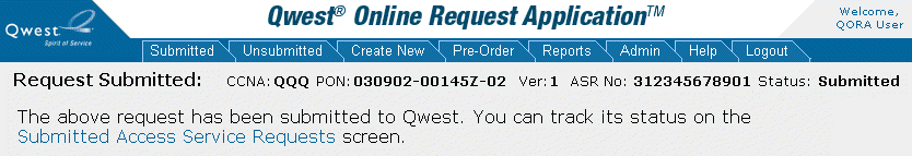 Request Submitted